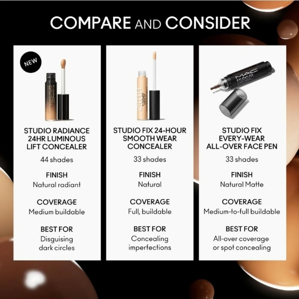 NC35 Mac Studio Radiance 24 Hour Luminous Lift Concealer Light Medium Peach BNIB